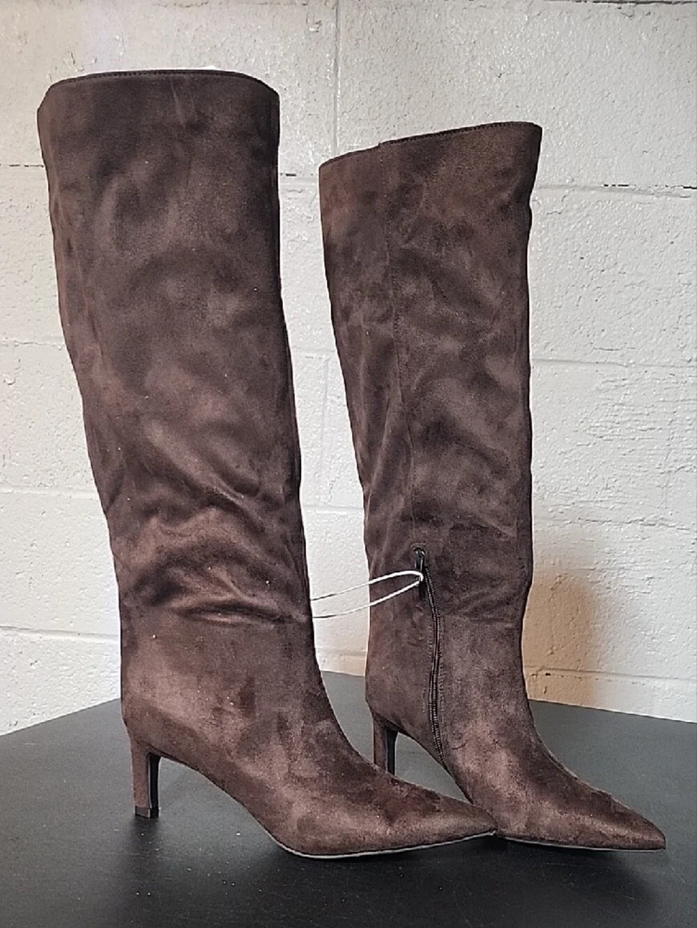 a new day Brown Suede Over-the-Knee Pointed Toe Boots